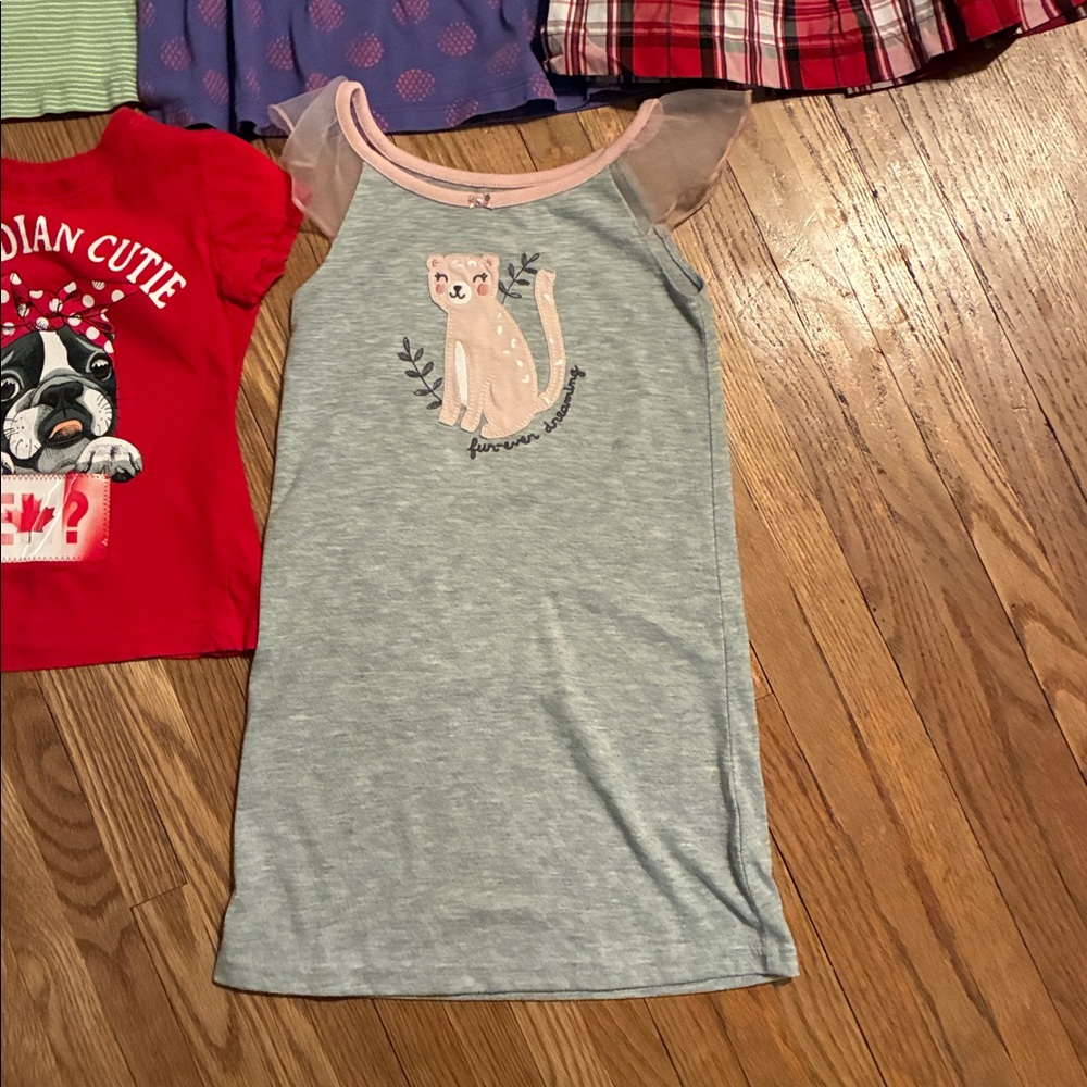 Assorted Girls 24 Month-2T Clothes: 2 Dresses, 2 Tops and 1 Nightie - Picture 10 of 13